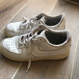 White Nike Air Force One Shoes